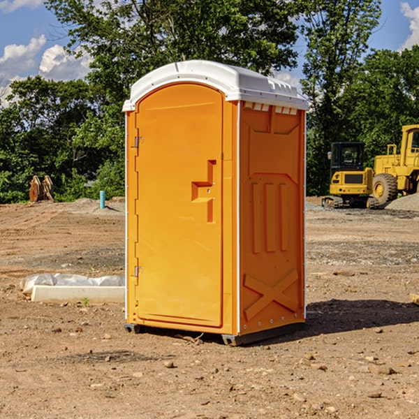 how often are the porta potties cleaned and serviced during a rental period in Lucerne WY